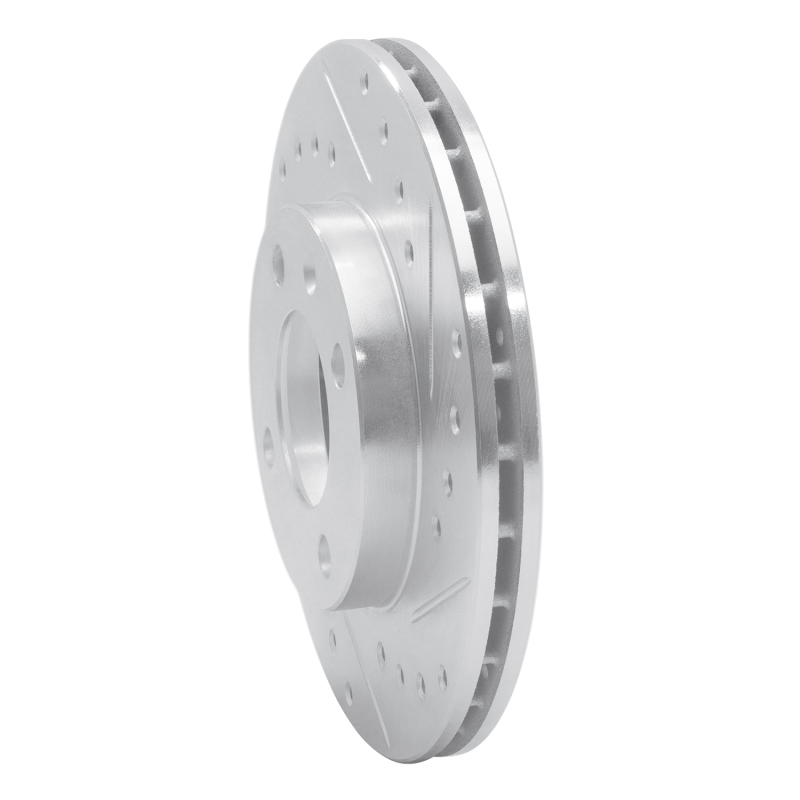 Audi 4000 Brake Rotor (1) - Front Right - R1 Concepts - Drilled & Slotted - Silver - `80-`08